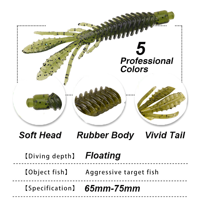 WESTBASS 5 adet yumuşak Larva  - Fishing Lure Swimbait incelemesi ve fiyatı